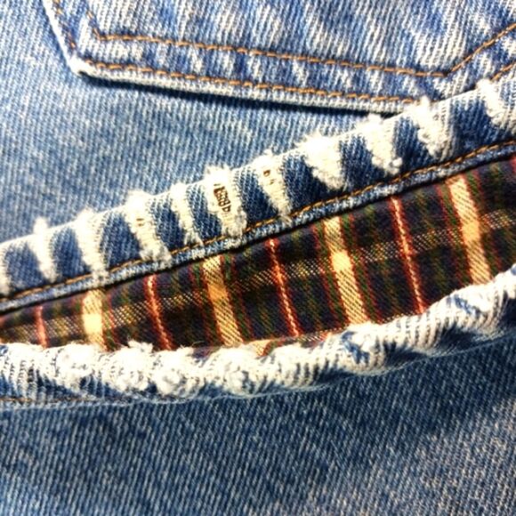 L.L.Bean Comfort Waist Flannel Lined 5 Pocket Blue Denim Jeans Men's 46x28. True - Picture 14 of 15